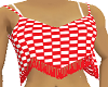 basic top gingham red