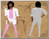 #White/pink suit