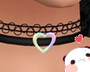 Rainbow Heart Choker