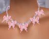 Pink 5Butterfly Necklace