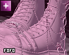 chained stompers pink