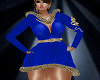 (ZN) Chic Dress Blue XXL