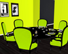 Black & Lime Round Table