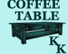 (KK)COFFEE TBLE TEAL STR