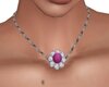 purple flower necklace
