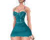 Sequin Cage Teal Dress
