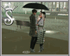 Rain Room Umbrella Kiss
