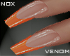 Neon Orange Manicure