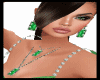 green gem jewelry set