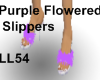 Purple Flowered Slippers