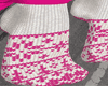 Xmas Pink Knit Socks