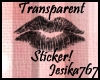 Black Kiss Sticker