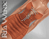 Peach Denim Dress