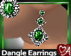 Emerald Diamond Dangles