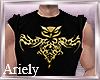 Black gold Owl T-Shirt M