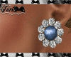 Blue Opal Diamond Earrin