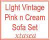 Pink n Cream Sofa  Poses