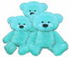 Teal Teddy Bear Family