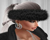 Black Fur Headband