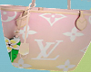 PINK LV TOTE HANDS
