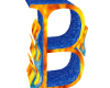 Anim Letter B w/Fire