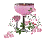 Pink Wine Glass Candle