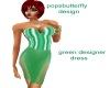 green designer dress