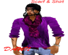 Purple Shirt W/Scarf