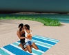 Cuddle Kiss On Beach