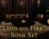 "Lion on Fire" Sofa Set