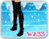 WA33 Black Thigh Boots