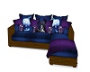 Blue/Purple wolf Couch