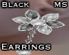 MS Flower earrings black