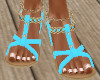 sandals chained turquois