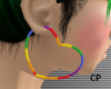 .CP. Rnbw Heart Earrings