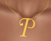"P" Letter Necklace F