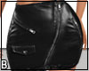 Black Leather Zip Skirt