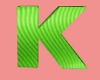 Letter K (apple green)