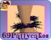 ~PC~Feather anklet blkpu