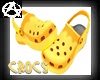 (A) yellow crocs