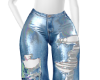 Denim Blue Shiny Pants