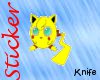 [Knife] Pikachu Sticker