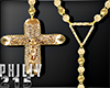 Pғ|Gold Rosary&Cross