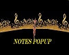 GOLD MUSIC NOTES POPUP