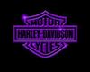 Purple Harley Fire Place