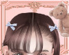 hair clip ribbon blue