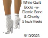 [BB] White Quilt Boots