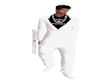 full white suit w black