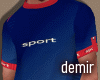 [D] Sport blue shirt