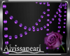 Purple Rose Glass Drape